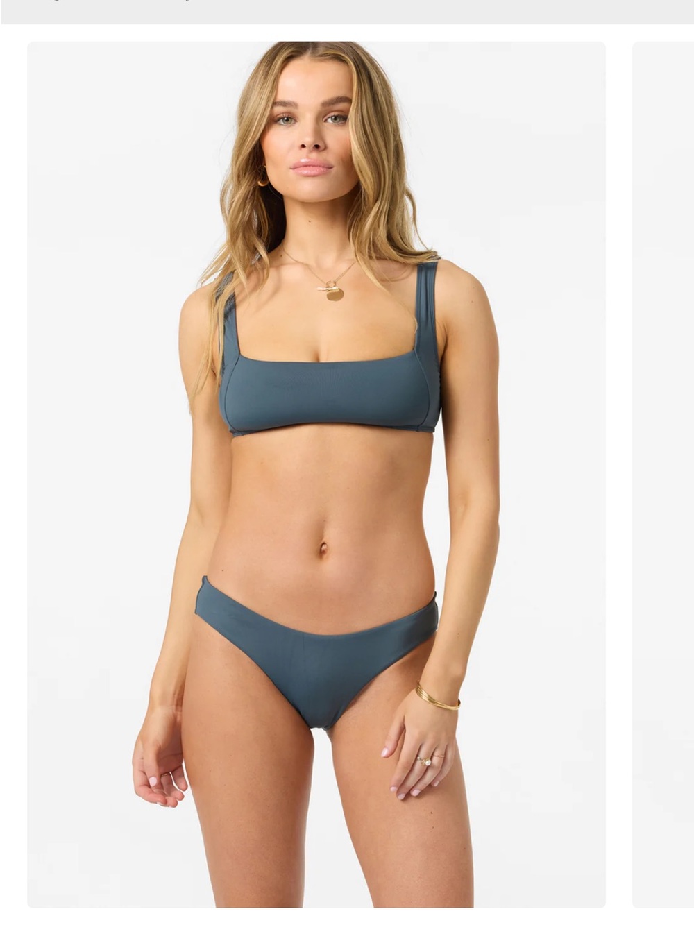 O'Neill Slate Blue saltwater Two-Piece Bikini Set top L bottom M